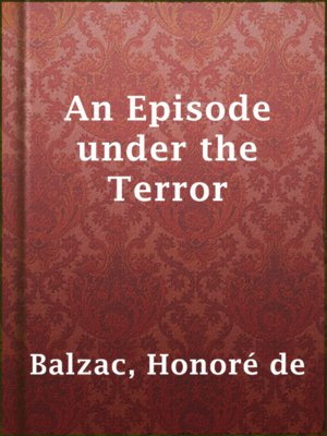 cover image of An Episode under the Terror